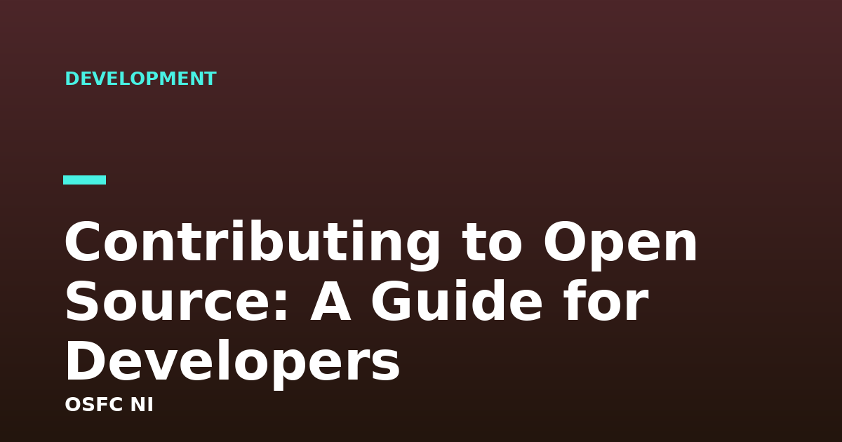 Contributing to Open Source: A Guide for Developers